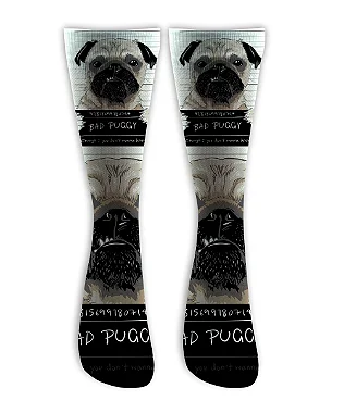 Meia  Cano Alto - Bad Pug