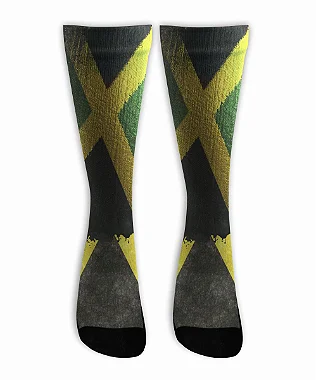 Meia  Cano Alto - Flag Jamaica