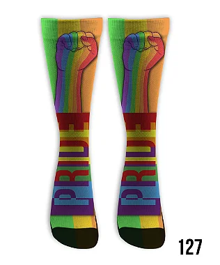 Meia  Cano Alto - Colorida Pride