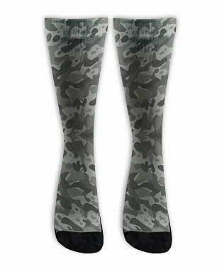 Meia  Cano Alto - Camuflagem Cinza