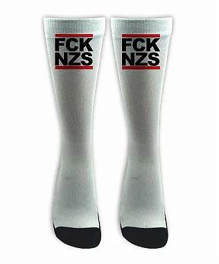 Meia  Cano Alto - FCK Nazi White