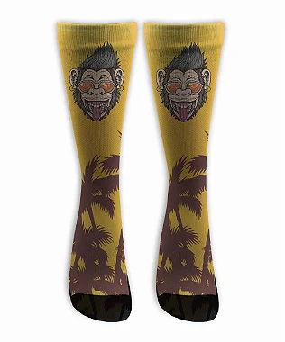 Meia  Cano Alto - Monkey Surfer
