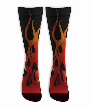 Meia  Cano Alto - Flame Black n.1