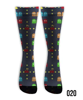 Meia  Cano Alto - Pac-Man