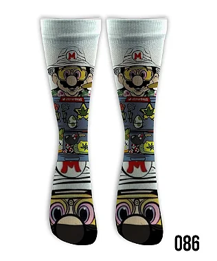 Meia  Cano Alto - Mario Bros Brisa