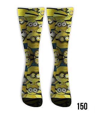 Meia  Cano Alto - Minions