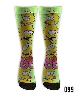 Meia  Cano Alto - Homer Simpson Kids