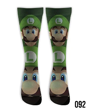 Meia  Cano Alto - Luigi Bros