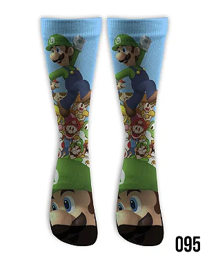 Meia  Cano Alto - Luigi Bros Turma
