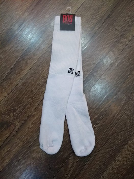 MEIA CANO ALTO - ALGODÃO BRANCA