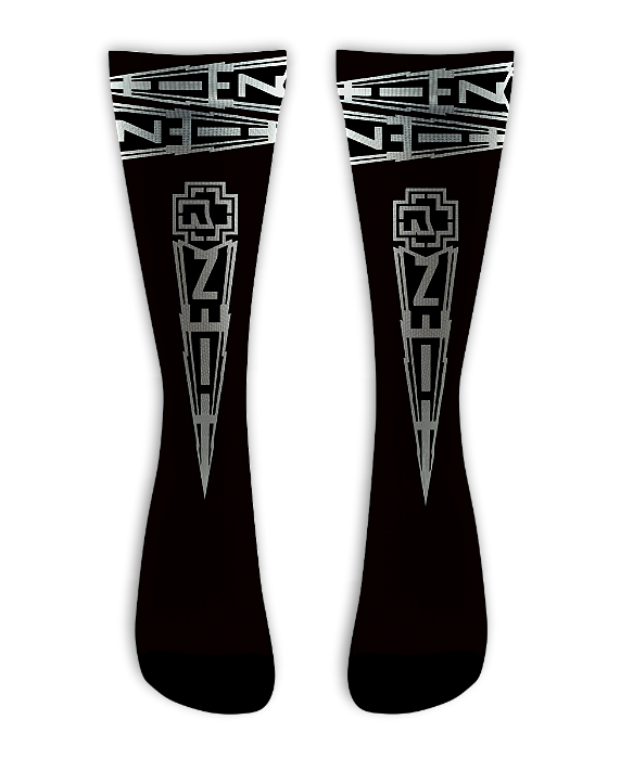 Meia  Cano Alto - Rammstein Black