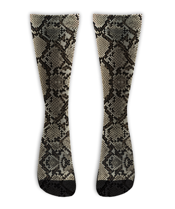 Meia  Cano Alto - Snake Skin Cascavel