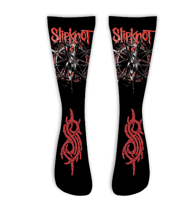 Meia  Cano Alto - Slipknot Black