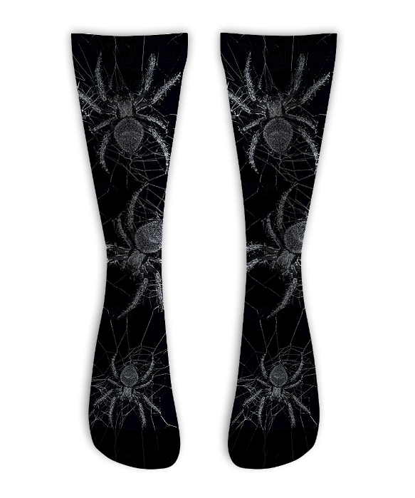 Meia  Cano Alto - Aranha Black