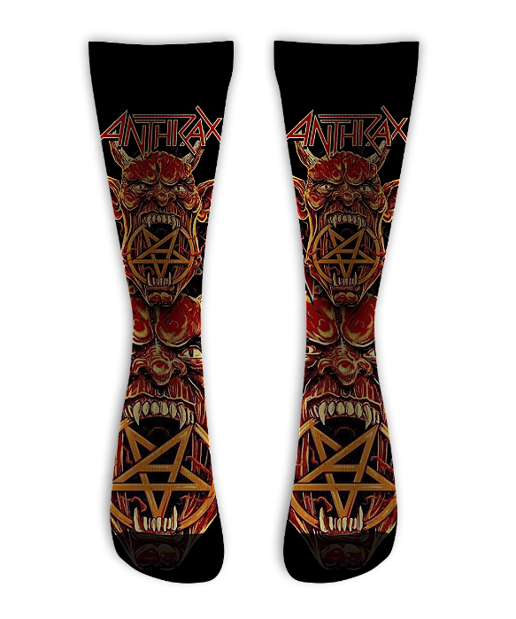 Meia  Cano Alto - Antrhax Hell