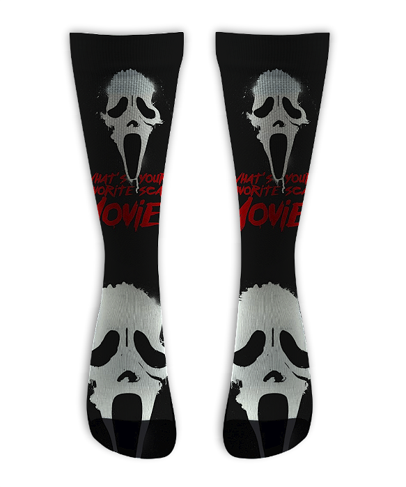 Meia  Cano Alto - Scream Black