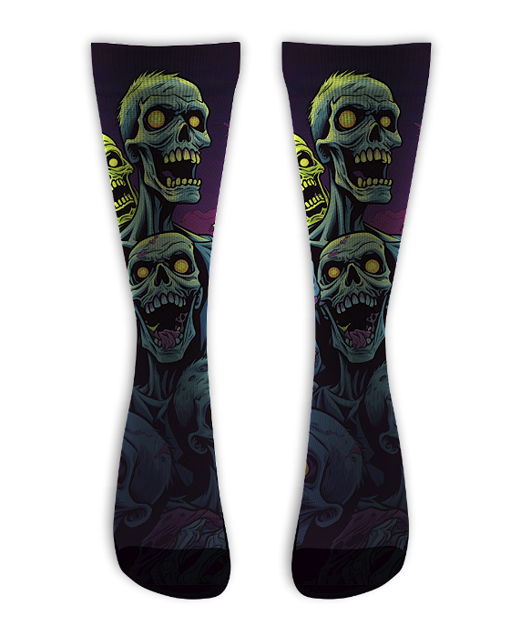 Meia  Cano Alto - Zumbi Color Purple