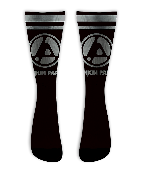 Meia  Cano Alto - Linkin Park New Logo - Black