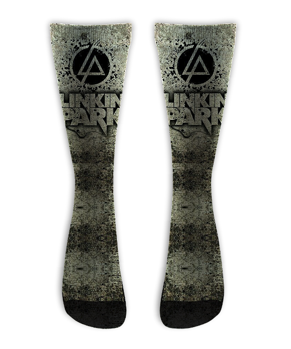 Meia  Cano Alto - Linkin Park Grunge Wall