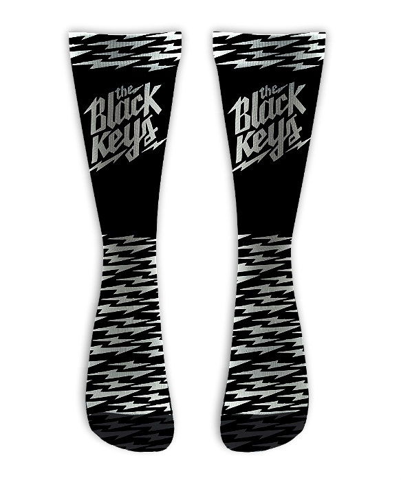 Meia  Cano Alto - The Black Keys - Thunder Black