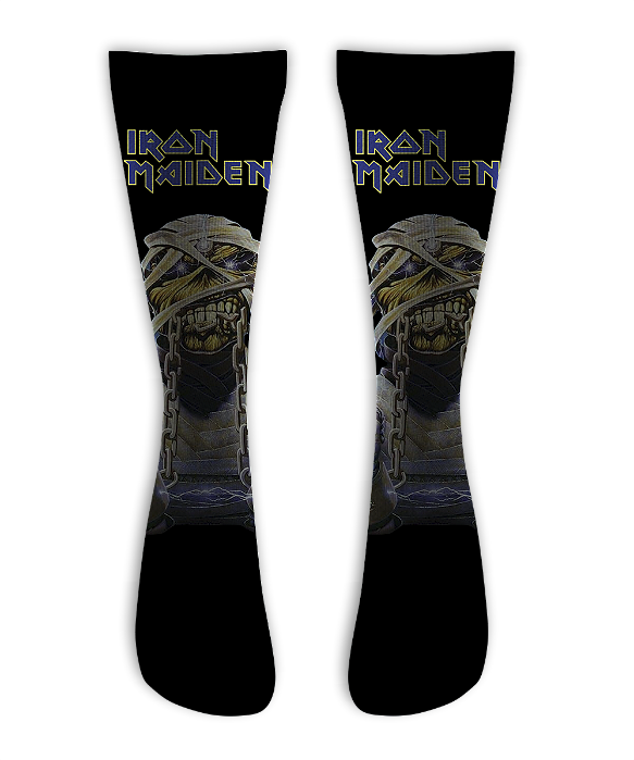Meia  Cano Alto - Iron Maiden - POWER SLAVE