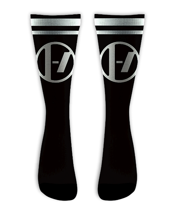 Meia  Cano Alto - Twenty One Pilots - New Logo Black