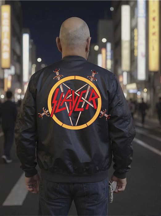CORTA VENTO BOMBER PRETA SLAYER