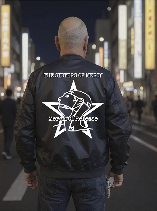CORTA VENTO BOMBER PRETA THE SISTERS OF MERCY