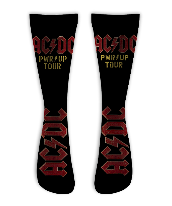Meia Cano Alto - ACDC POWER UP TOUR