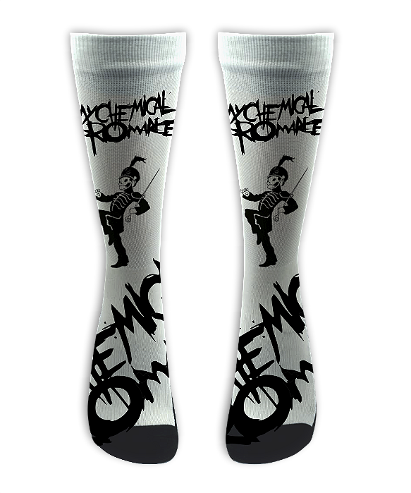 Meia Cano Alto - My Chemical Romance - Soldier White