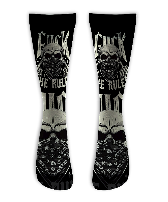 Meia Cano Alto - Fuck the Rules Chicano