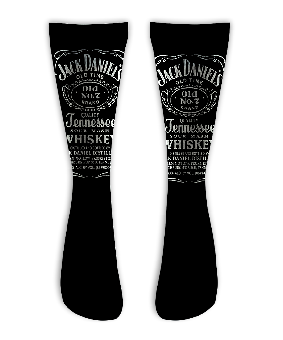 Meia Cano Alto - Jack Daniels Black