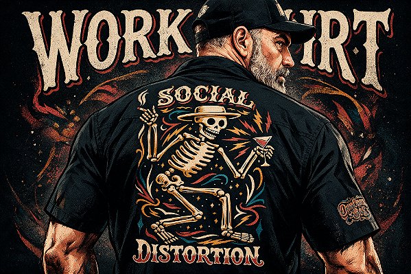 Camisa Work Shirt - Social Distortion