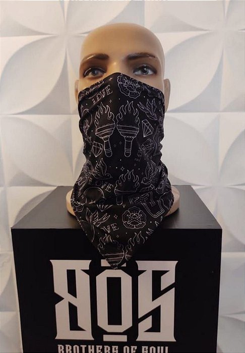Bandana Tattoo Old School - Preta