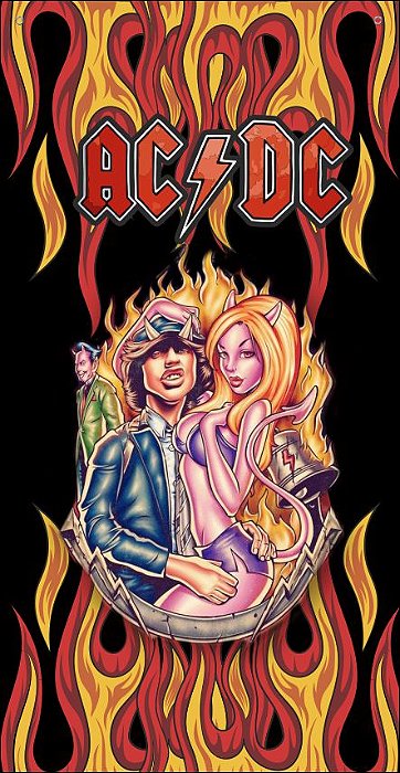 BANDEIRA TOALHA - ACDC - DEVIL IN FIRE