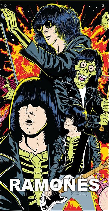 BANDEIRA TOALHA - RAMONES - ZUMBIS