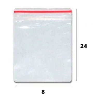 Sacos Plásticos Zip - N13 - 8 x 24