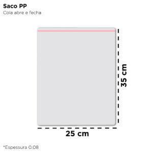 Saco de Polipropileno para Embalagem – 25×35 - 0,08 micras - 1000 Unidades