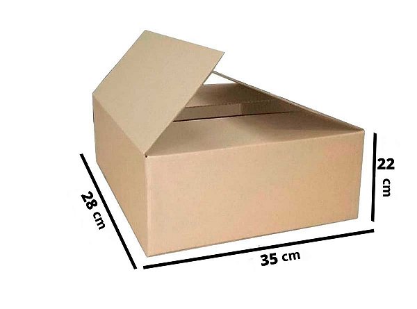 Caixa de Papelão Maleta Onda B Simples - N4 - 35 x 28 x 22 - KIT COM 20 UNIDADES