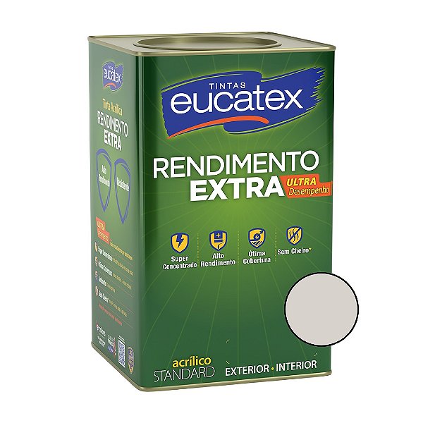 Tinta Acrílica Rendimento Extra - Standard - Gelo Fosco -18L-  Eucatex