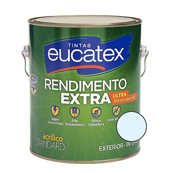 Tinta Acrílica Rendimento Extra - Azul Praia-3,6L-  Eucatex