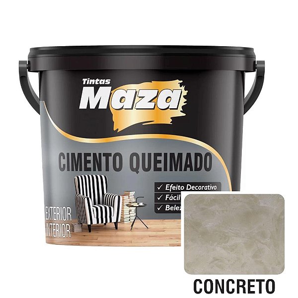 Revestimento Cimento Queimado Concreto - 5,6KG - Maza