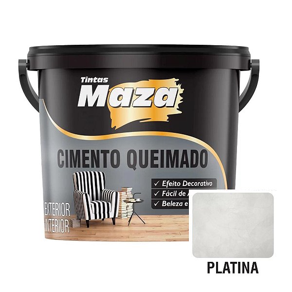 Revestimento Cimento Queimado Platina - 5,6KG - Maza