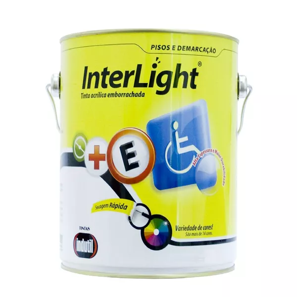 Tinta de Piso Emborrachada Interlight Piso 3,6L - Azul Segurança - Indutil