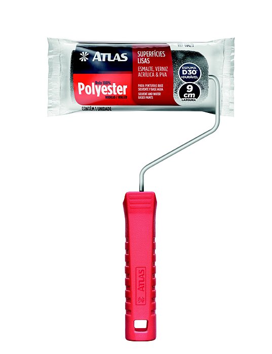 Rolo de Pintura de Espuma 9 cm Cinza Mod. 406/9 -Atlas