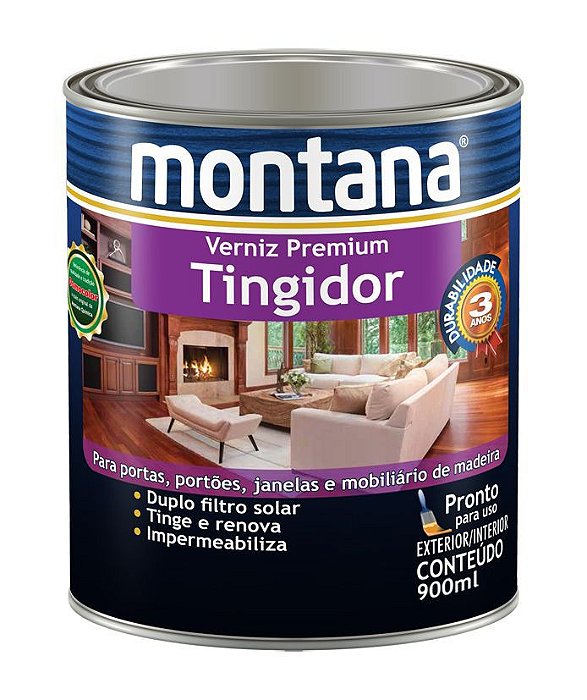 Verniz Tingidor Mogno Acetinado 900ml - Montana