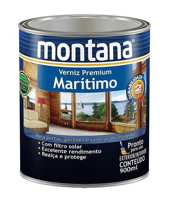 Verniz Marítimo Acetinado Natural- 900ml -Montana