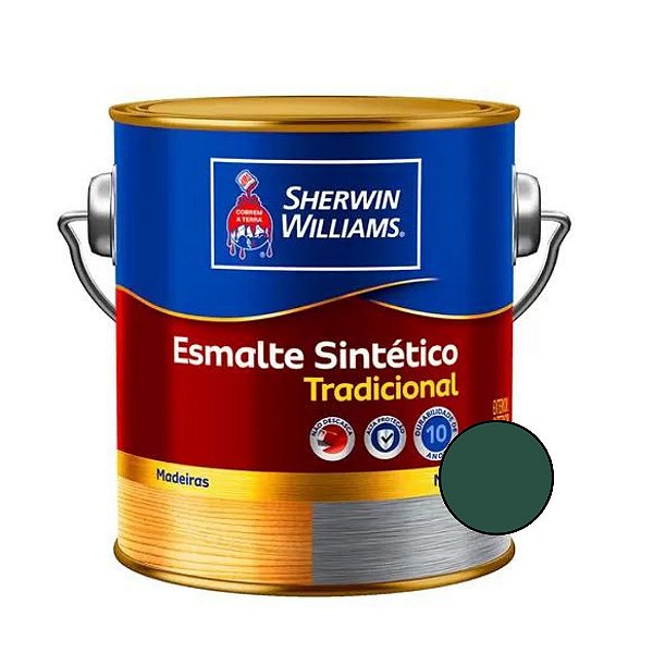 Esmalte Sintético Alto Brilho Cor Verde Colonial -3,6L - Sherwin Williams