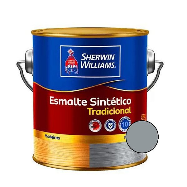 Esmalte Sintético Alto Brilho Cor Cinza Médio -900ml - Sherwin Williams