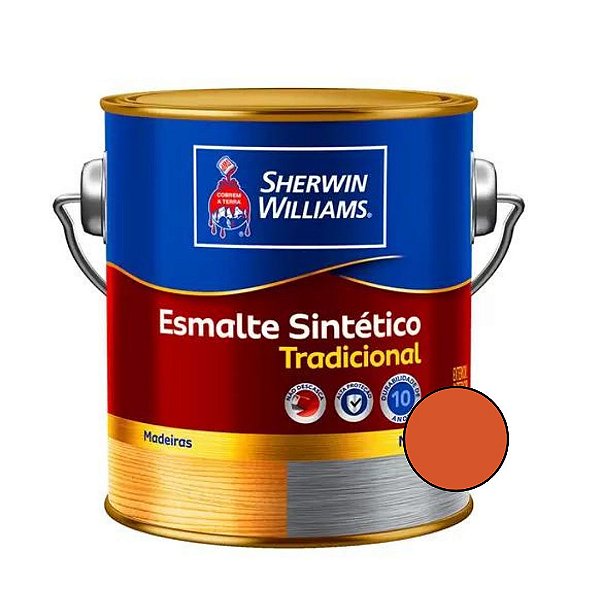 Esmalte Sintético Alto Brilho Cor Laranja -900ml - Sherwin Williams